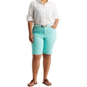 Lauren Ralph Lauren
Plus Size Stretch Denim Cuffed Bermuda Shorts